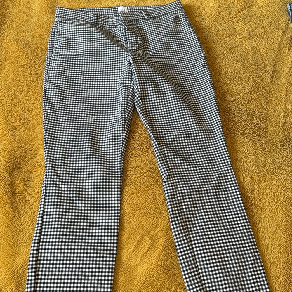 Gap Signature Skinny Ankle Plaid Pants Size 6 Women